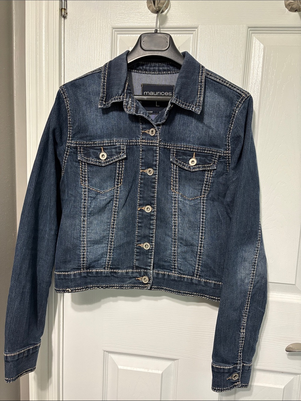 Maurices Women's Dark Blue Denim Jacket